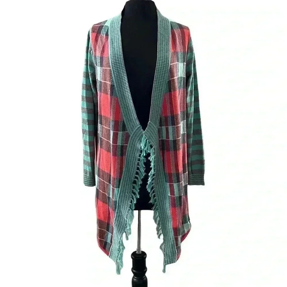 Matilda Jane Marmalade Open Front Flannel Cardigan Size S - Picture 1 of 5